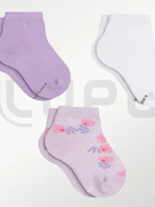 Medias kit x3 Pink flowers