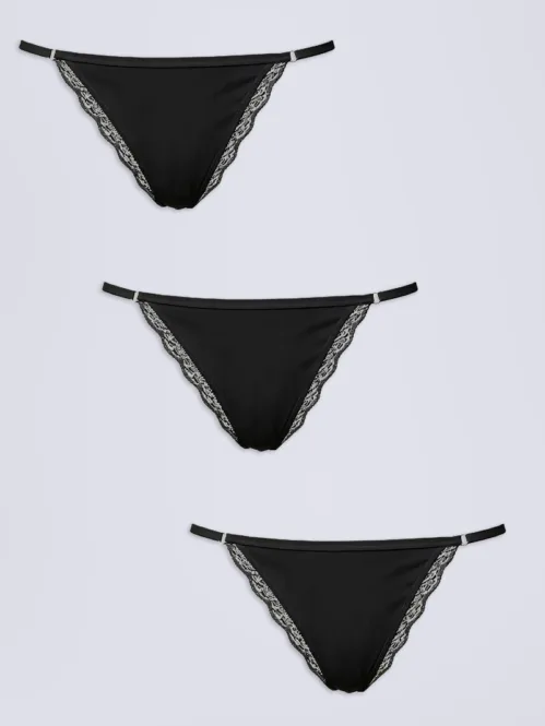 Pack x3 Ropa interior de mujer Semihilo